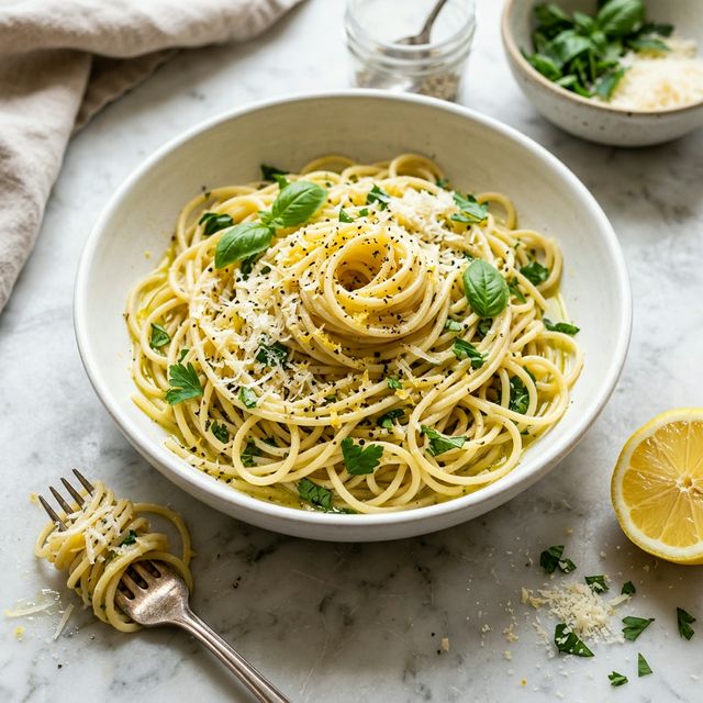 15-Minute Lemon Herb Pasta