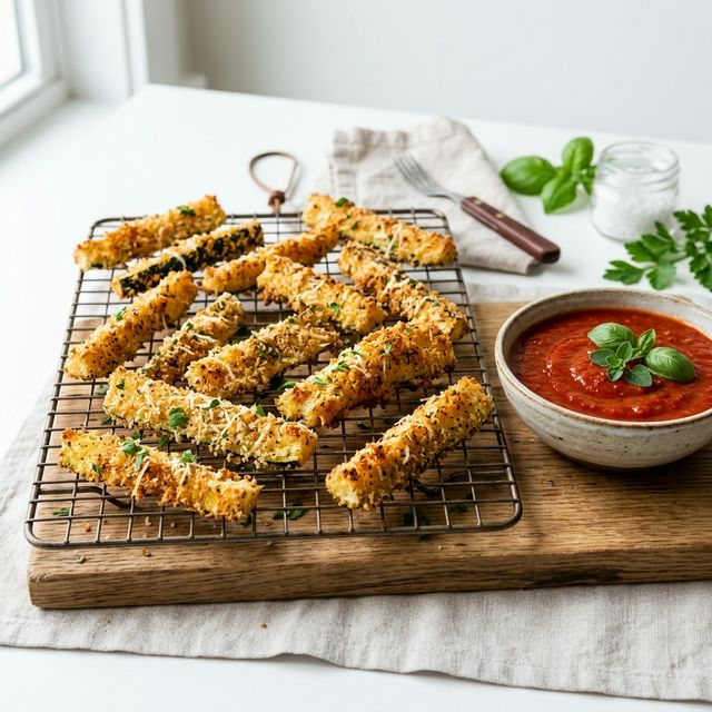 Crispy Baked Parmesan Zucchini Fries