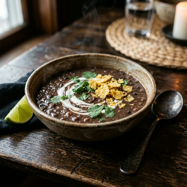 One-Pot Smoky Black Bean Soup