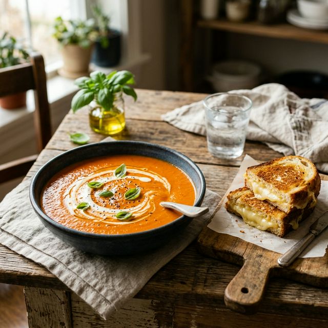 Roasted Tomato Basil Soup